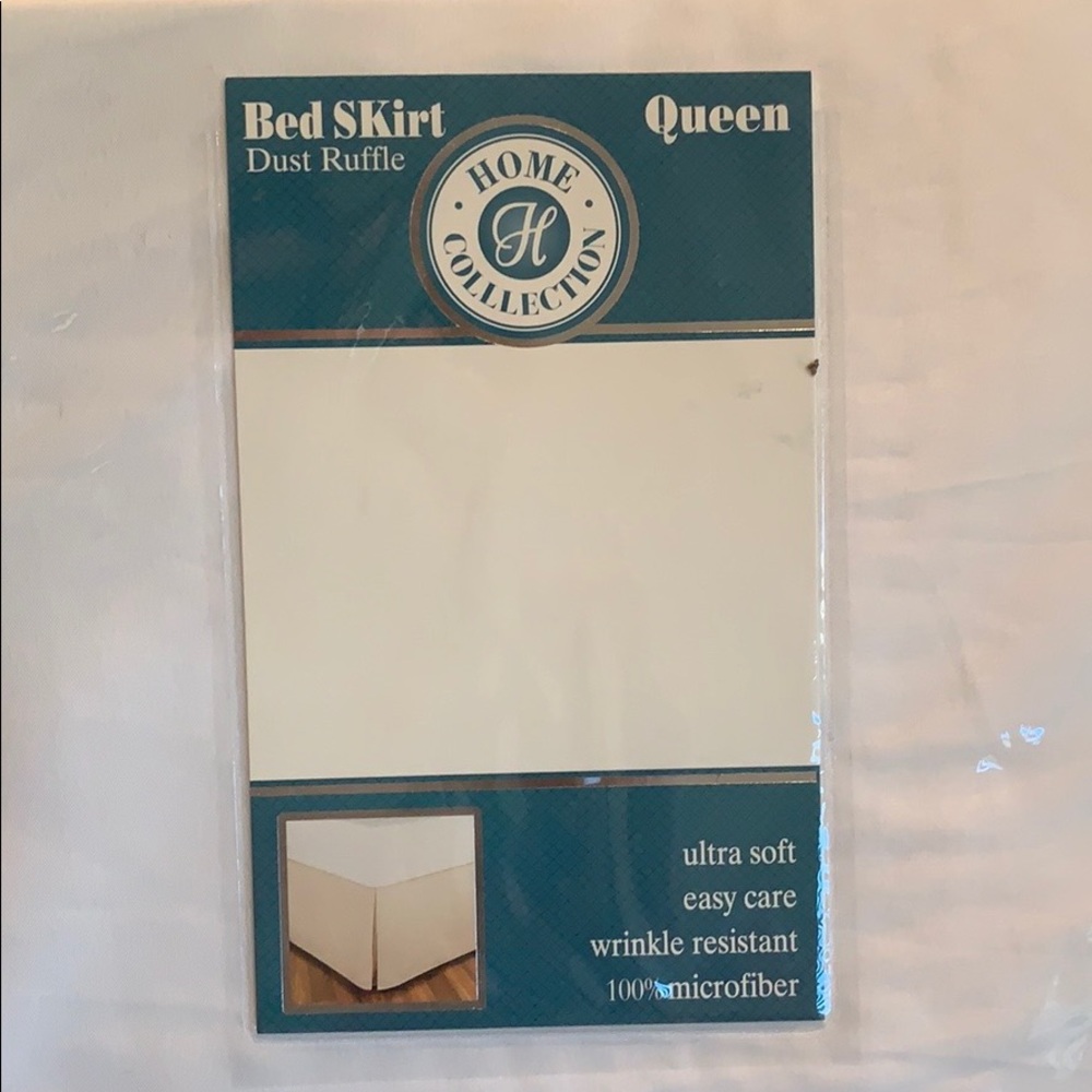 Queen grey bed skirt